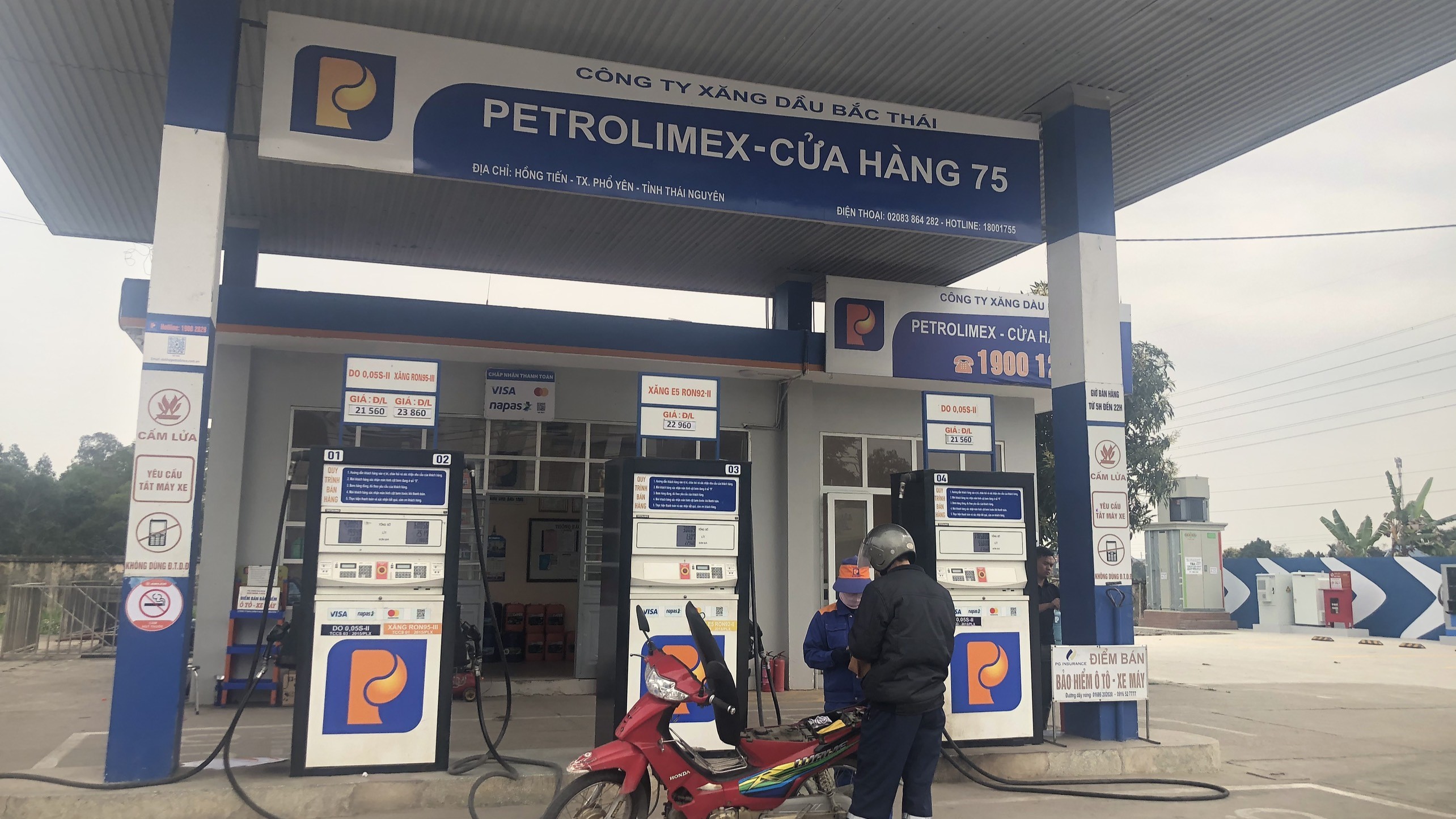 Thái Nguyên: Trạm sạc VinFast - Cửa hàng xăng dầu Petrolimex Bắc Thái Số 75